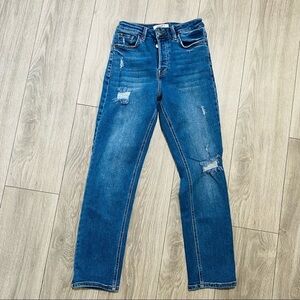 Forever‎ 21 Highwaisted Distressed Blue Jeans Size 26